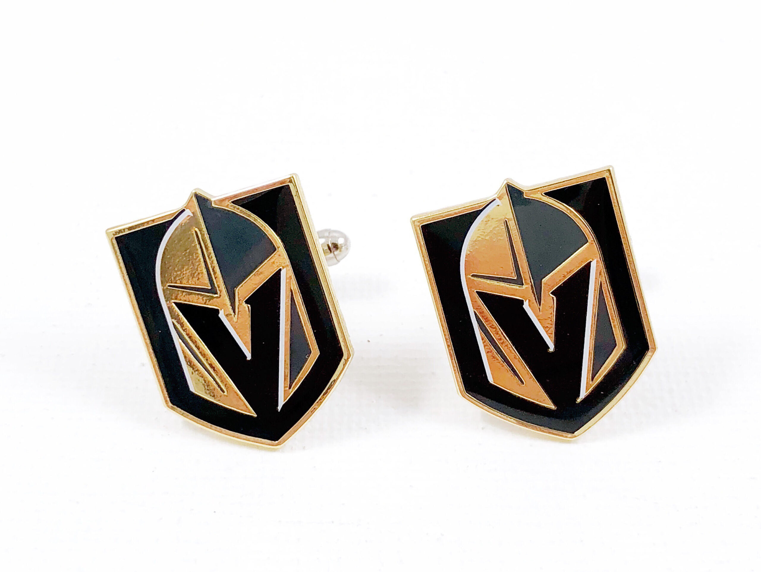 SS 14k Yellow Gold Plated NHL Vegas Golden Knights Cuff Links - The Black  Bow Jewelry Company